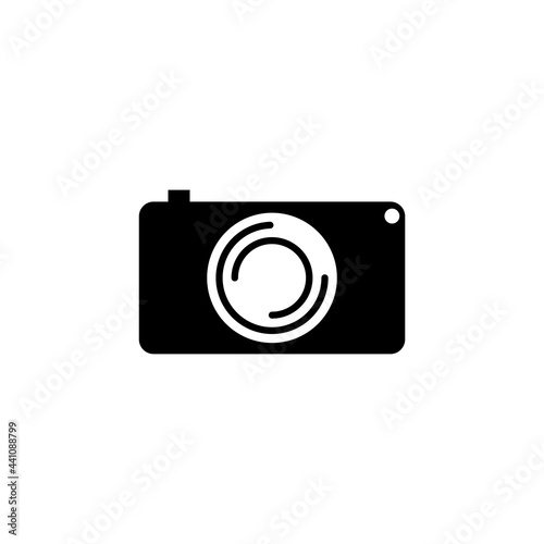 camera flat icon vector illustration