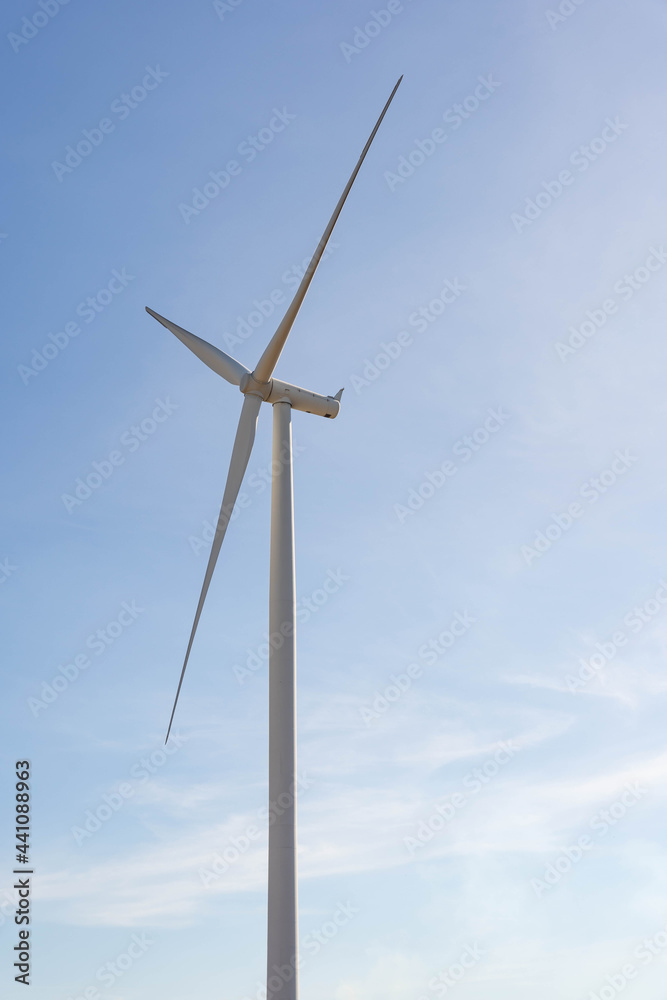 Wind turbines are alternative electricity sources, the concept of sustainable resources, Beautiful sky with wind generators turbines, Renewable energy Wind turbines are alternative electricity sources, the concept of sustainable resources, Beautiful sky with wind generators turbines, Renewable energy