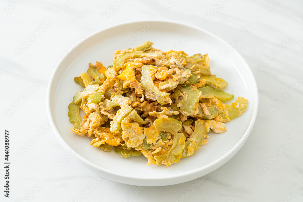Stir Fried Bitter Gourd with Egg Stir Fried Bitter Gourd with Egg