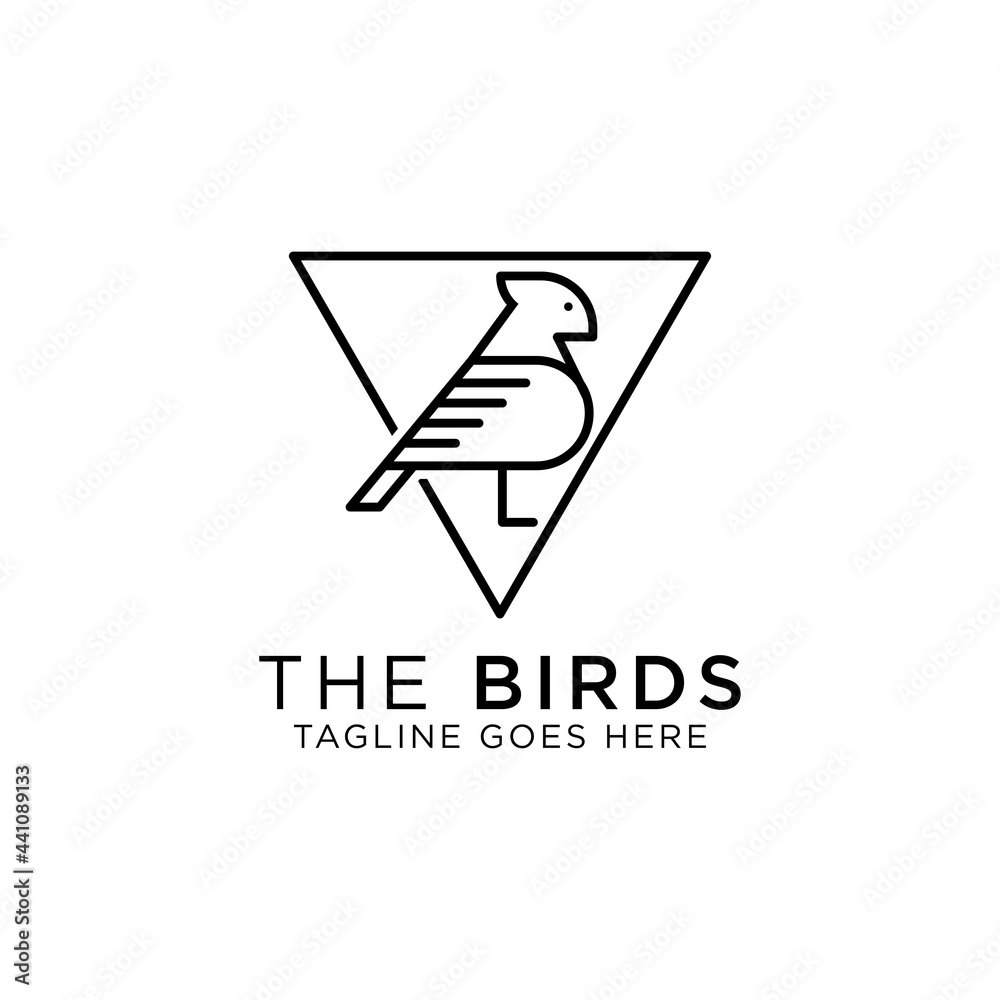Birds pigeon line art logo design vector, best for pet logo inspirations Birds pigeon line art logo design vector, best for pet logo inspirations