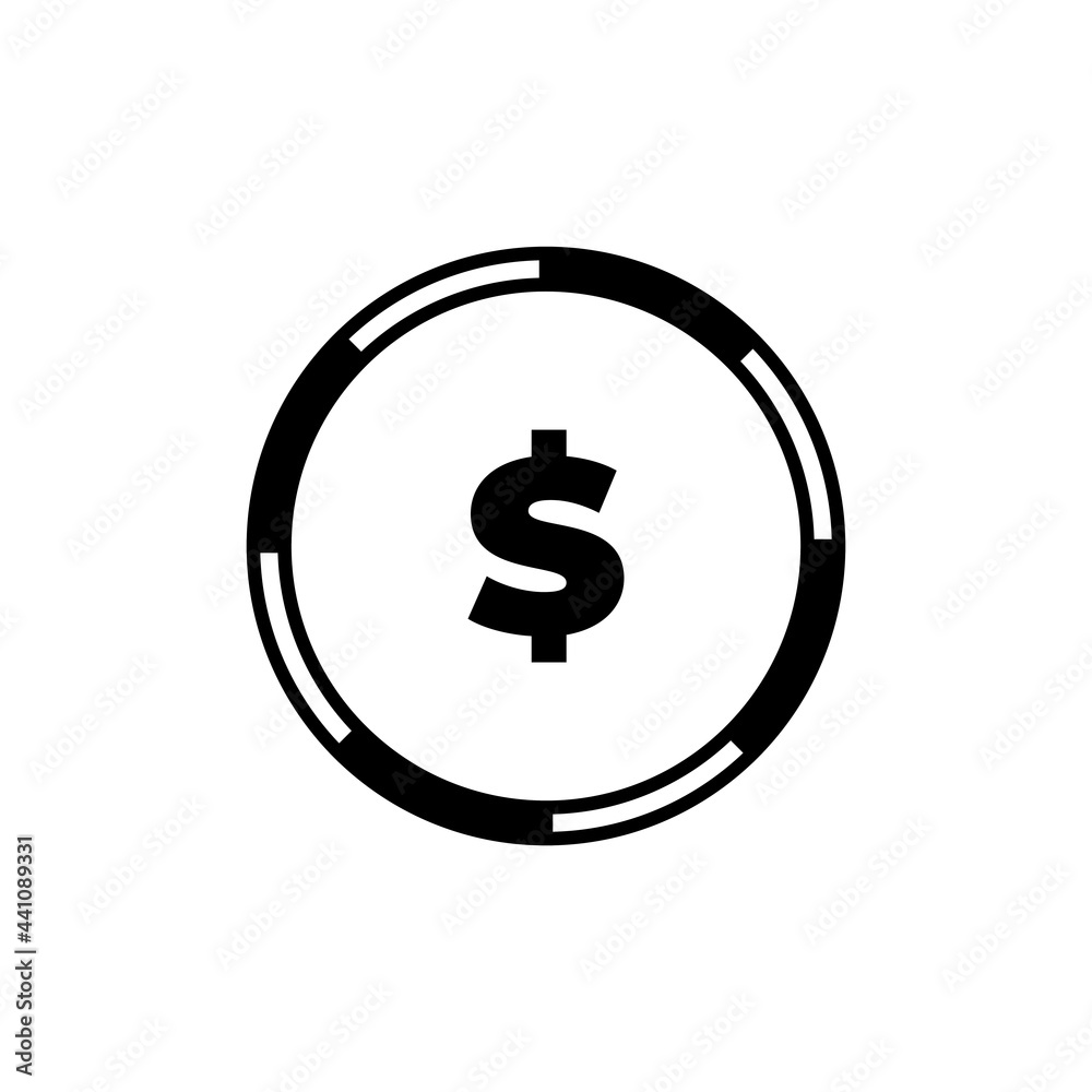 Obraz premium coin flat icon vector illustration
