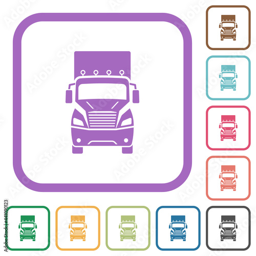 Truck front view simple icons