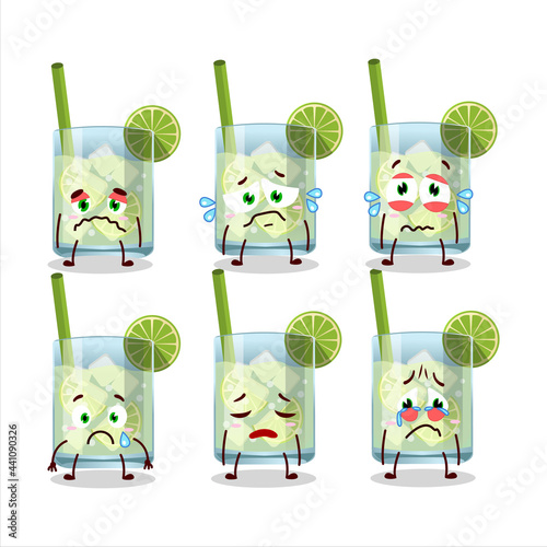 Guaro cartoon in character with sad expression