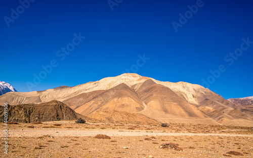 Beautiful Landscape view of himalayan desert at Mustang  Nepal.