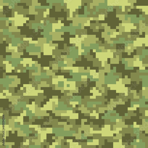 Digital camouflage seamless pattern. Abstract pixel background.