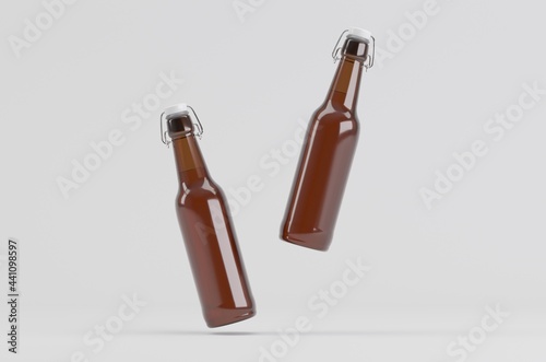 Beer Bottles Mockup 3D Illustration