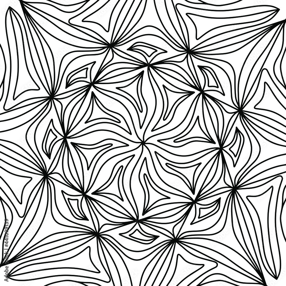 Easy mandala like flower or star, basic and simple mandalas Coloring Book for adults, seniors, and beginner. Digital drawing. Floral. Flower. Oriental. Book Page. Vector.	