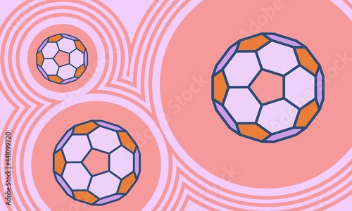 Abstract geometry sporty background with soccer ball