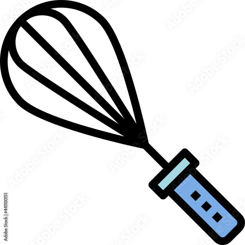 whisk color outline icon