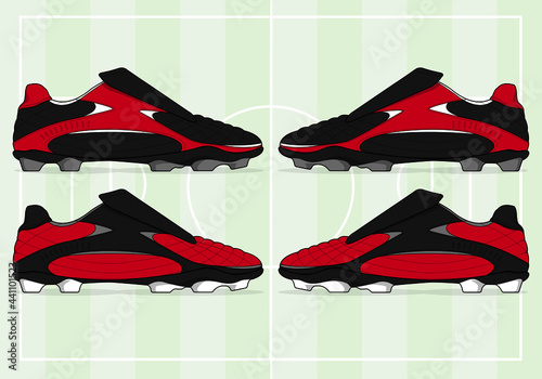 football jersey uniform shoes template set kit