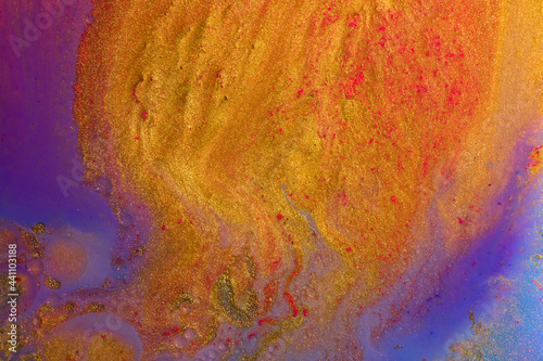 Beautiful acrylic color abstract background. Colored marble mixed ink abstraction © fontgraf