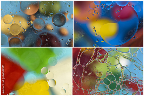 Beautiful acrylic color abstract background. Colored marble mixed ink abstraction