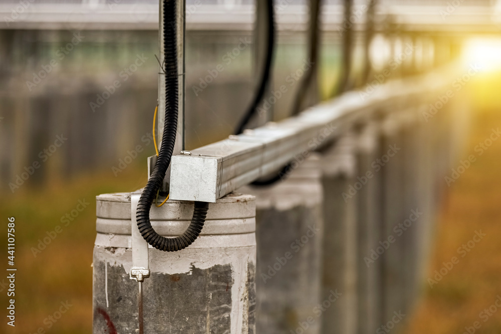 Iron support for pillar solar photovoltaic