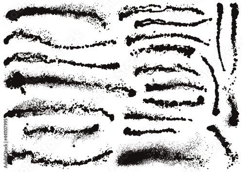 筆で描いた線素材集