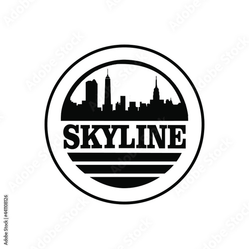 Wallpaper Mural skyline city logo design inspiration circular creative idea Torontodigital.ca