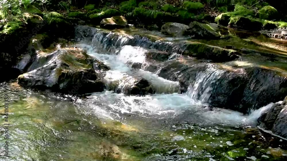 Kaskaden am sommerlichen Gebrigsbach, Litzlbach in Weissbach Kaskaden am sommerlichen Gebrigsbach, Litzlbach in Weissbach