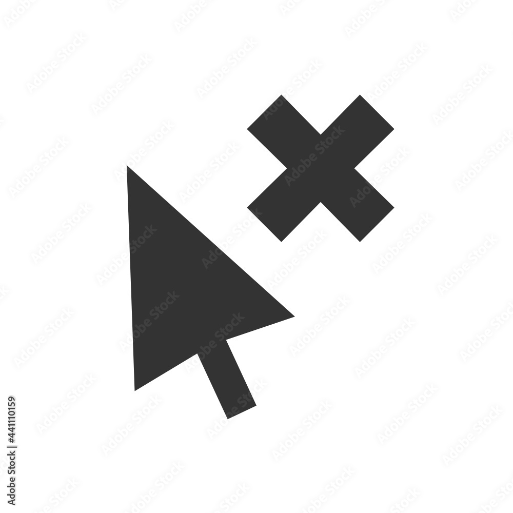 Arrow Delete Cursor solid icon Arrow Delete Cursor solid icon