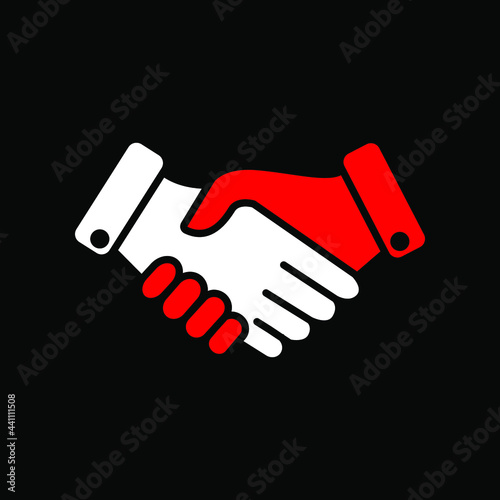 handshake. vector Flat  handshake isolated on blank background. eps 10