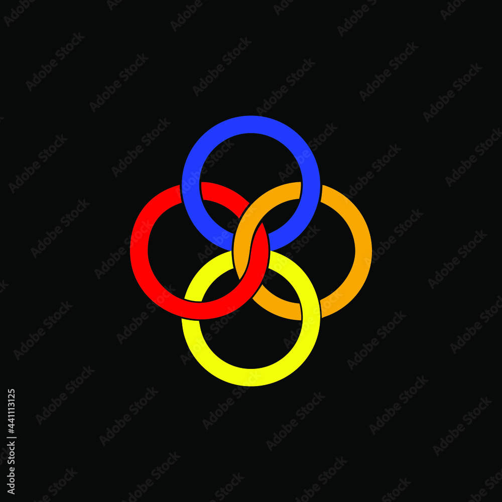 ring circle logo design vector creative idea