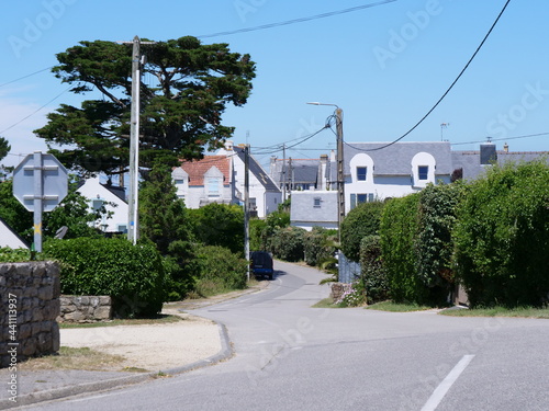 Some small houses on the Quiberon Peninsula. June 2021, France.