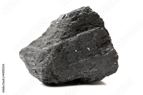 Coal on a white background