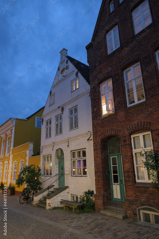 Fototapeta premium Husum bei NAcht