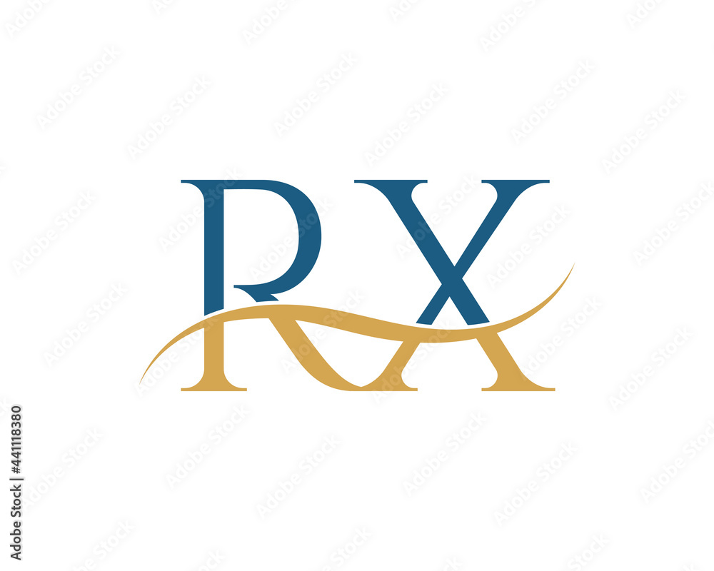 Fototapeta premium Initial letter RX, RX letter logo design