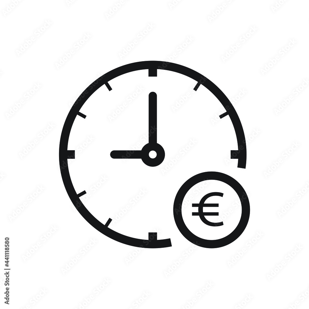 Time is money icon design vector illustration Time is money icon design vector illustration