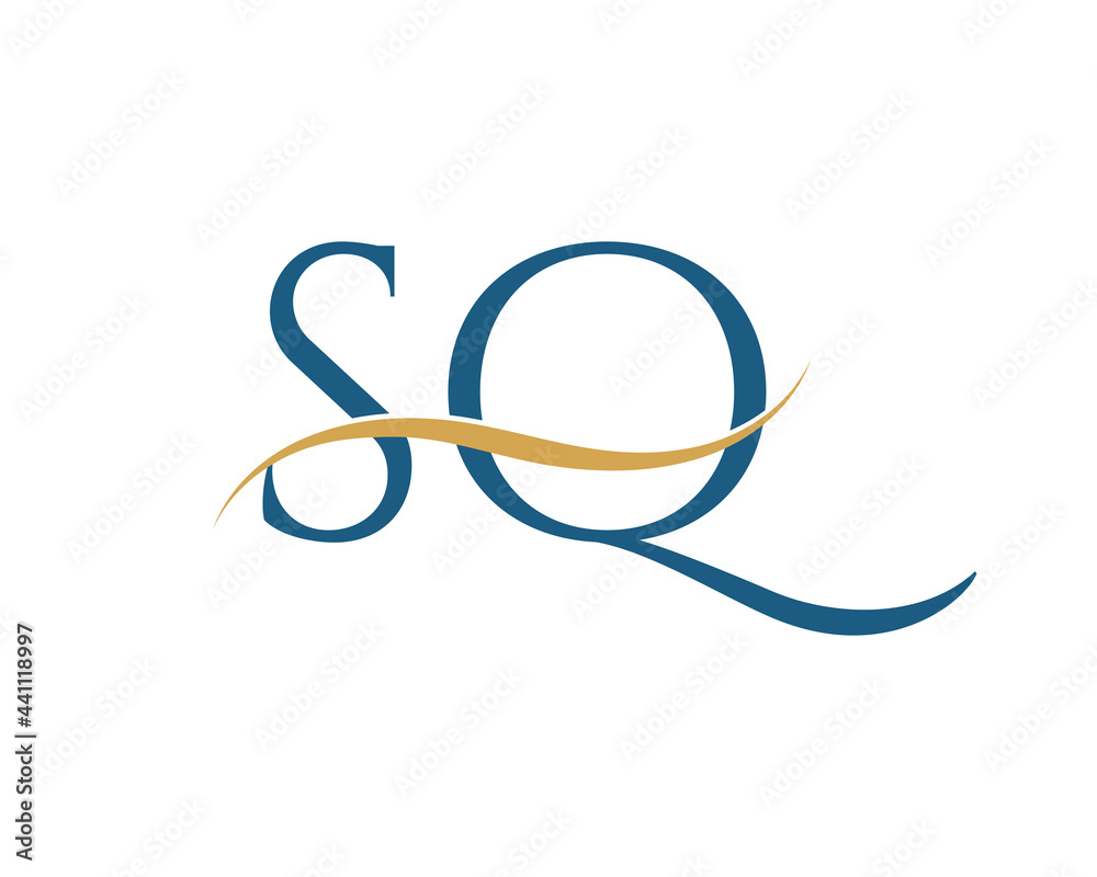 Initial letter SQ, SQ letter logo design Initial letter SQ, SQ letter logo design
