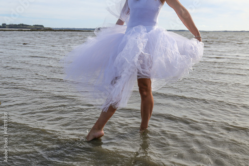 Tutu danse blanc plage