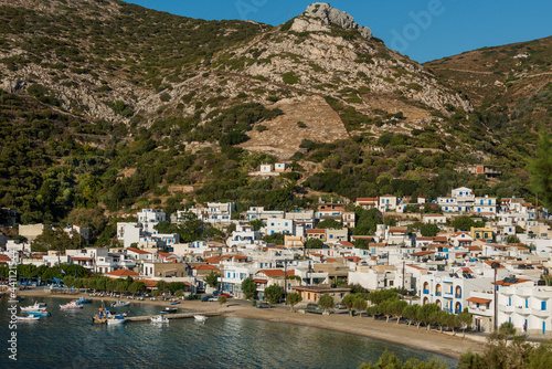 View of the port on the Greek island of Fournoi in the North Aegean