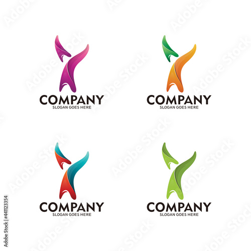 Initial letter Y logo, vector template