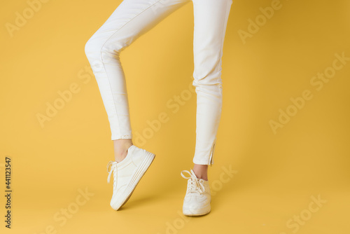 womens shoes sneakers lifestyle fashion posing