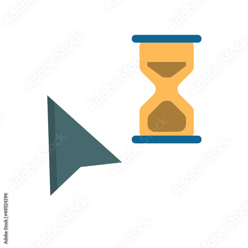 Arrow Hourglass Cursor flat icon