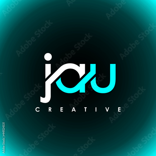 JAU Letter Initial Logo Design Template Vector Illustration photo