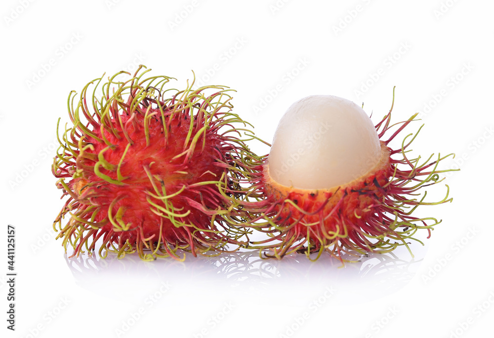 Rumbutan isolated on white background Rumbutan isolated on white background