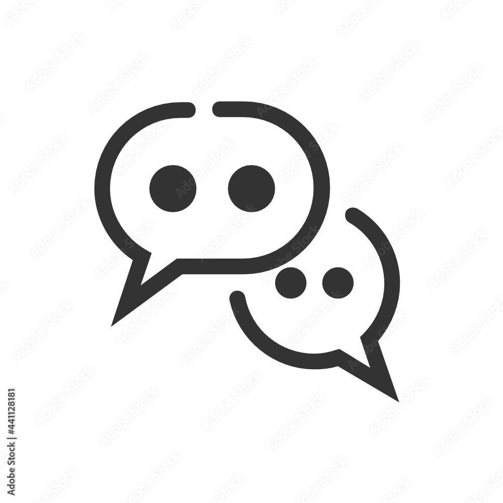 Speech Bubble outline icon Speech Bubble outline icon