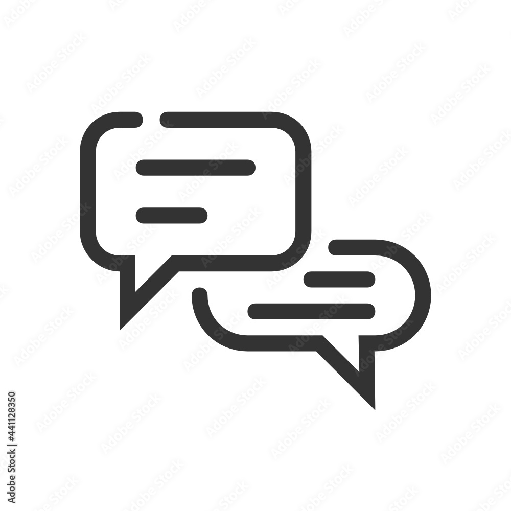 Speech Bubble outline icon Speech Bubble outline icon