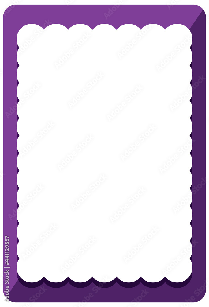 Empty purple curl frame banner template