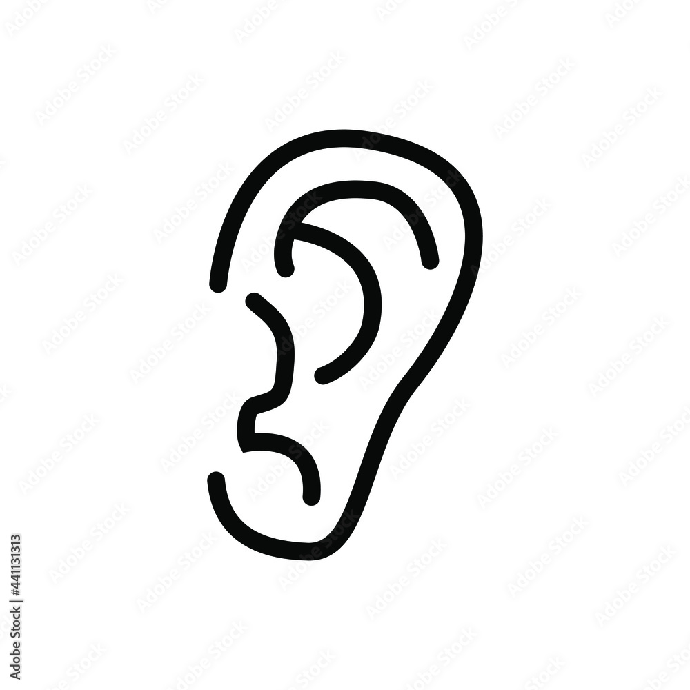 Ear icon vector graphic illustration Ear icon vector graphic illustration