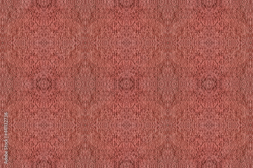 Abstract mosaic seamless pattern with beautiful red and gray texture. Interior background for design, decor, backdrop.