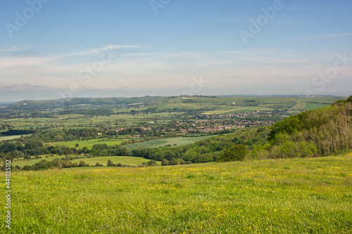 View from South Downs  Sussex  England
