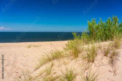 Beautiful beach on the Baltic Sea in summer  Poland