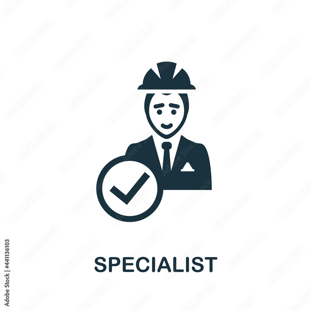 Specialist icon. Simple element from management collection. Creative Specialist icon for web design, templates, infographics and more