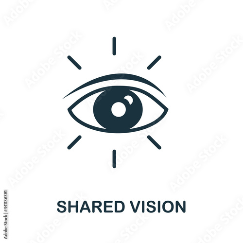 Shared Vision icon. Simple element from management collection. Creative Shared Vision icon for web design, templates, infographics and more