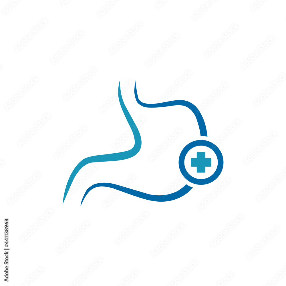 Stomach icon logo design template
