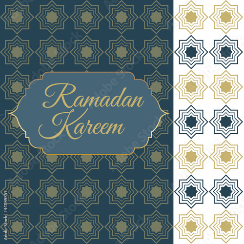 Ramadan Greeting Card, Ramadan Kareem means Islamic Holy month fasting with blessing