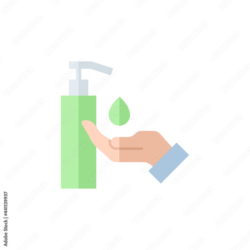 palm with hand sanitizer and drop of antiseptic gel single flat icon isolated on white. outline icon symbol Coronavirus Covid 19 banner disinfect hands flat element palm with hand sanitizer and drop of antiseptic gel single flat icon isolated on white. outline icon symbol Coronavirus Covid 19 banner disinfect hands flat element