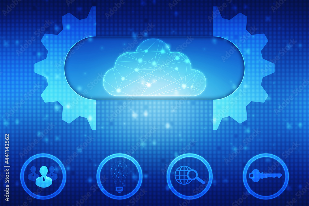 Cloud computing technology data storage concept, Digital Cloud computing Concept background. Cyber technology, internet data storage, database Concept Cloud computing technology data storage concept, Digital Cloud computing Concept background. Cyber technology, internet data storage, database Concept