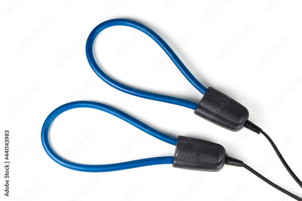 Blue electric ultraviolet shoes dryer isolated over white Blue electric ultraviolet shoes dryer isolated over white